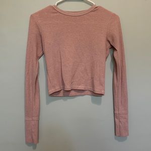 Dip pink cropped long sleeve